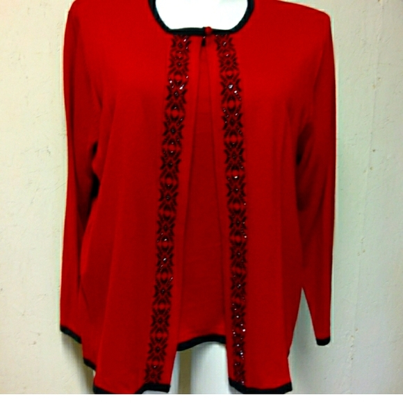 🎄 STUNNING JEWLED EMBELLISHED SWEATER - Picture 1 of 7